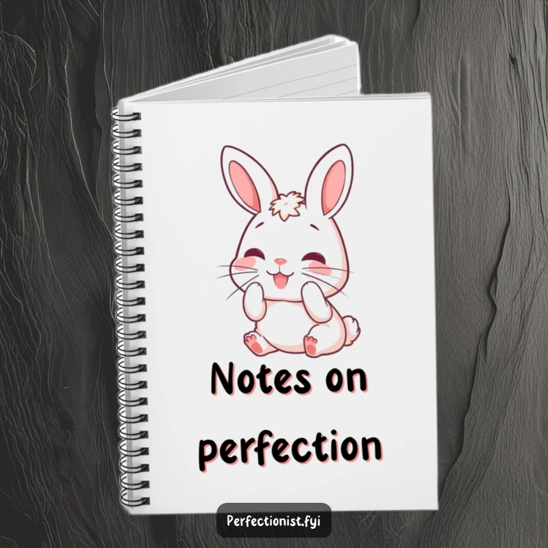 Funny rabbit notebook with a sophisticated character meticulously grooming its whiskers, perfect for capturing thoughts with humorous style.