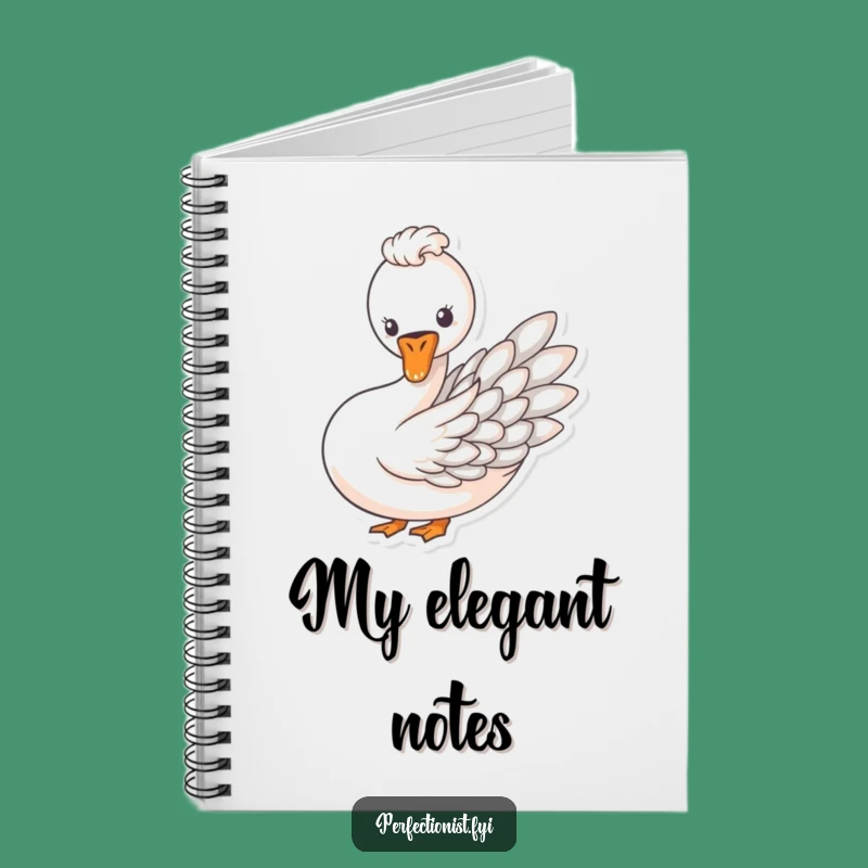 Funny Swan Feather Art Notebook, Journal for Elegant Ideas