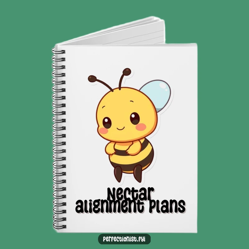 Funny Precise Bee Notebook, Nectar Alignment Journal, Hilarious Gift for Students