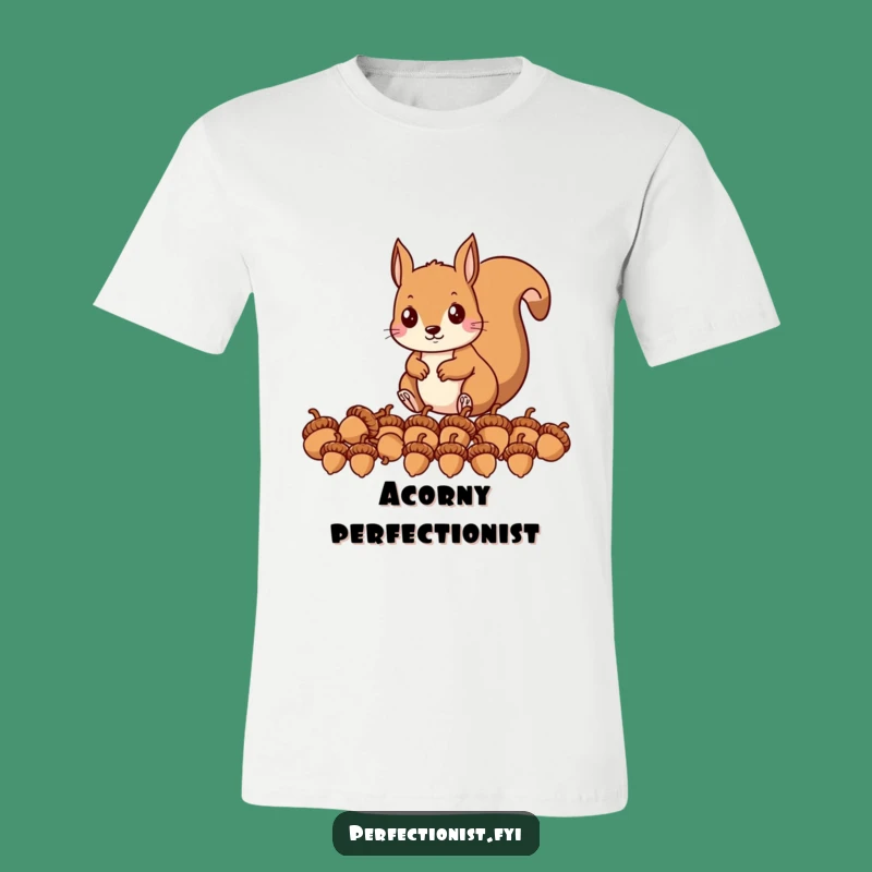 Funny Squirrel Acorn Line-Up T-Shirt: A Comical Tee for Planners
