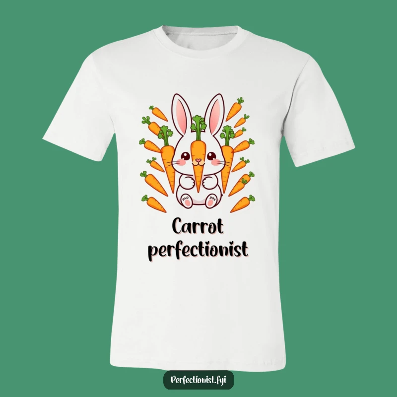 Funny Rabbit Carrot T-Shirt: Wear your precision with this bunny aligning carrots, a great funny gift.