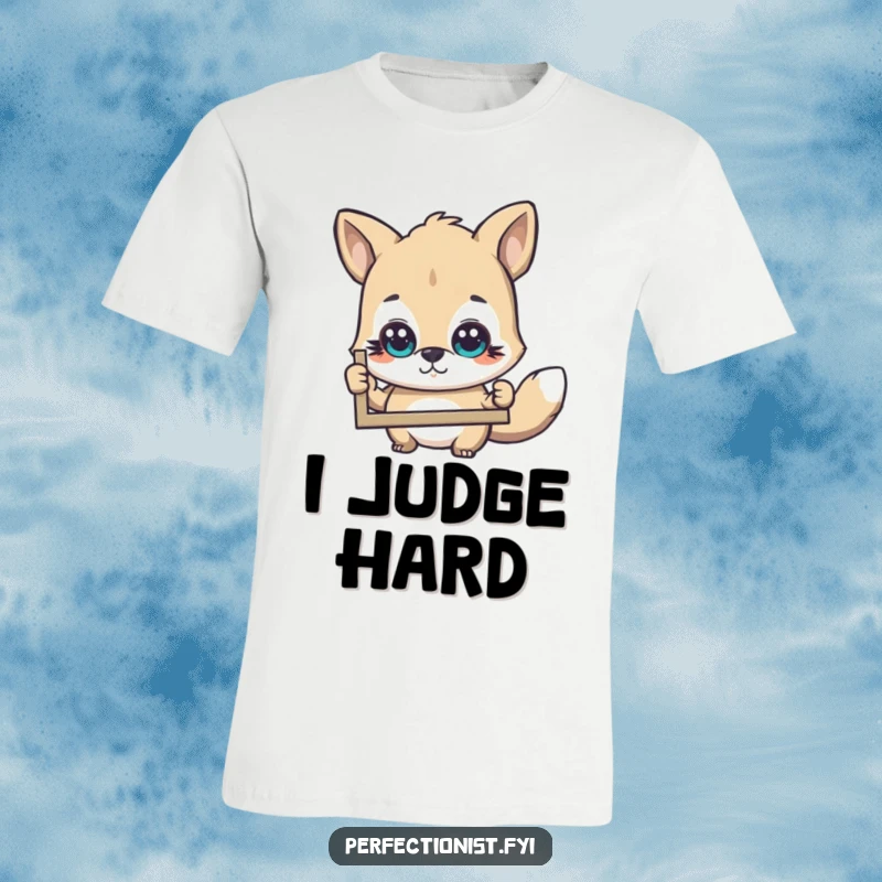 Funny T-Shirt: An animal character is shown examining a picture with intense focus and a critical expression, highlighting analytical humor.
