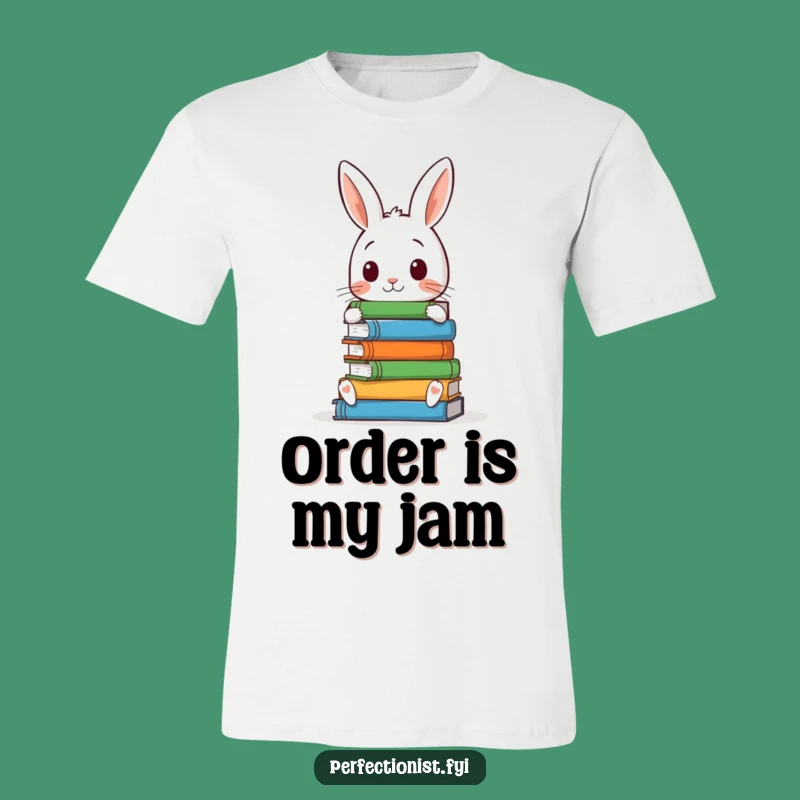 Funny Rabbit Book Organizer T-Shirt: A Comical Tee for Bibliophiles