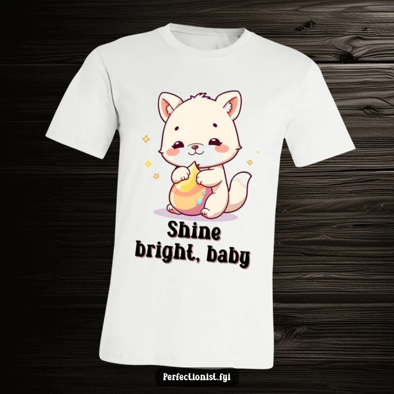 Funny T-Shirt: An animal character is shown polishing an object to a dazzling shine, highlighting its meticulousness and a funny vibe.