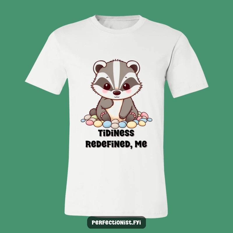 Funny Badger Alphabetizing T-Shirt - Hilarious Gift for Neat Freaks!