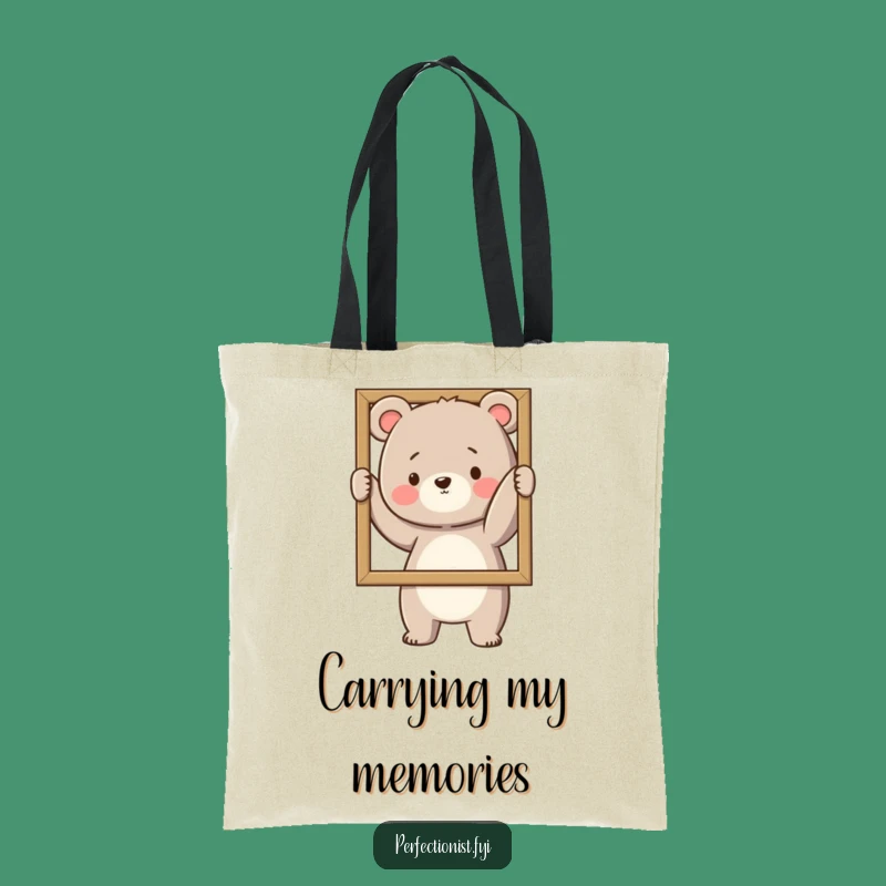 Funny Bear Straightening Tote Bag: Organized Humor Carry-All, Ideal Funny Gift