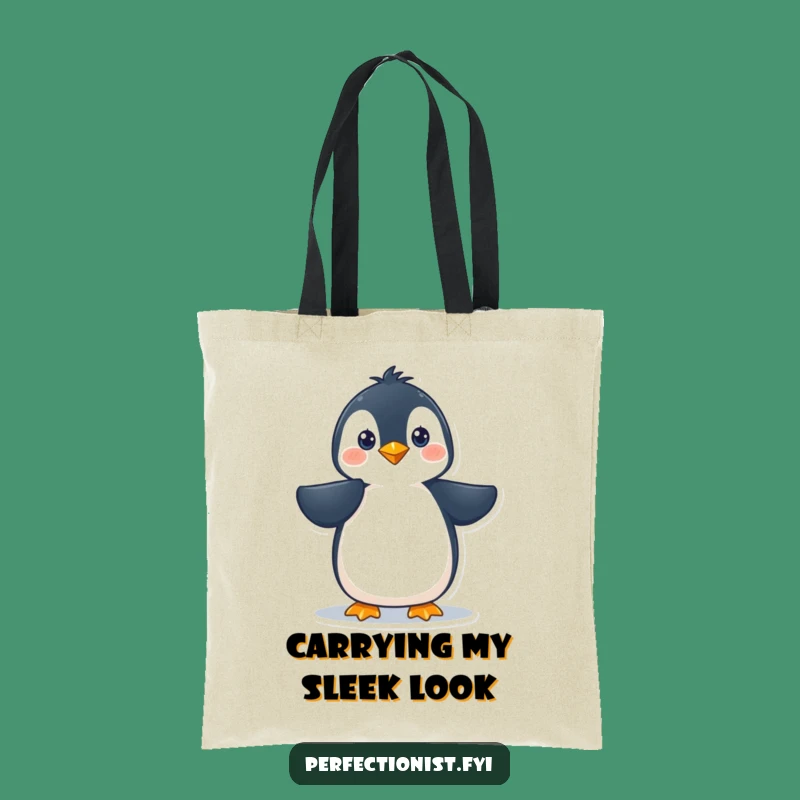 Funny Penguin Tote Bag: Stylish Humor for Feather Smoothing Enthusiasts