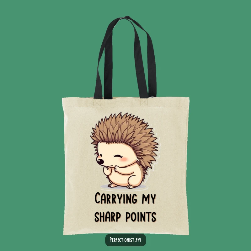 Funny Hedgehog Tote Bag: Stylish Humor for Grooming and Tidiness Enthusiasts